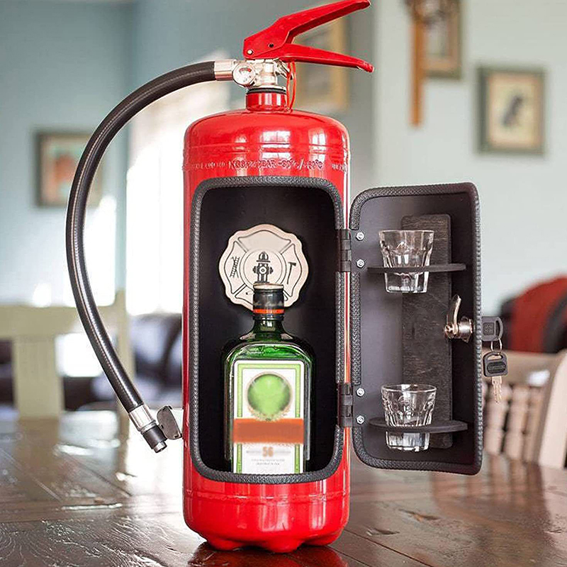 Fire Extinguisher Small - เครื่องดับเพลิงเครื่องประดับกล่องใส่ไวน์มินิบาร์ตู้ไวน์กล่องเก็บของเล่นแชมเปญเหล้าของขวัญสำหรับตกแต่งงานฝีมือ