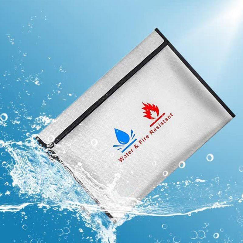 Fire Safe Document - ทนไฟกระเป๋าเอกสารทนไฟซองสําหรับเงินสด 2 ขนาดป้องกันกันน้ําทนไฟกระเป๋าปลอดภัยอุปกรณ์เสริมเงิน