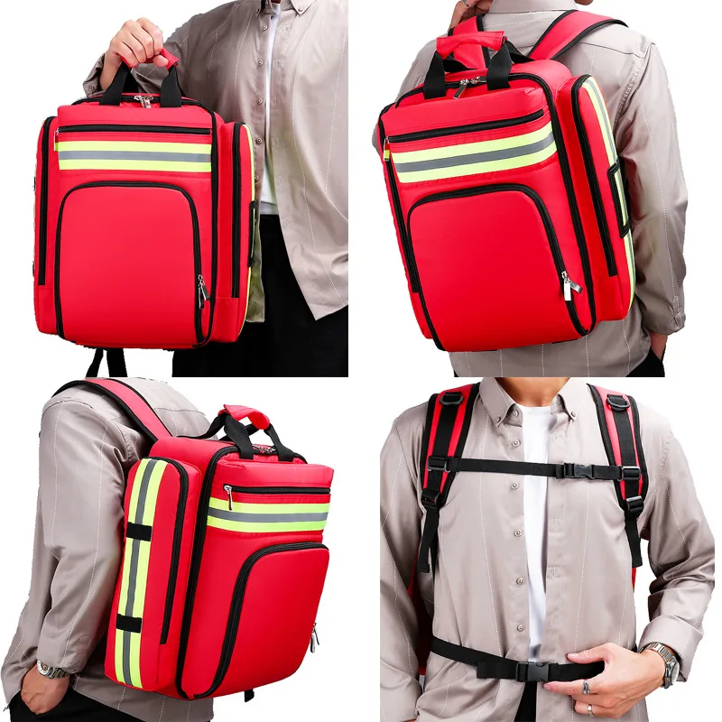First Aid Bag Kit - กระเป๋า Relief ภัยพิบัติ kotak p3k กระเป๋าเป้สะพายหลังกู้ภัยฉุกเฉินความจุขนาดใหญ่ชุดอุปกรณ์การอยู่รอดจัดทางการแพทย์