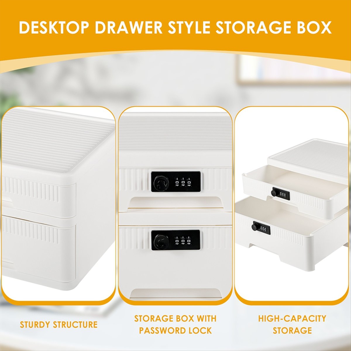Medicine Cabinet Lock - ตู้เซฟนิรภัยแบบลิ้นชักพร้อมรหัสผ่านดิจิตอลใหม่ สำหรับเก็บยา หนังสือเดินทาง เอกสารสำคัญ เครื่องประดับ ปกป้องความเป็นส่วนตัว