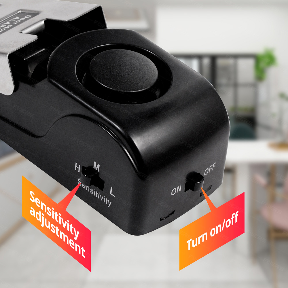 Door Stop Alarm - ระบบเตือนภัยกันขโมยประตู FUERS 120dB เสียงดังไร้สาย ระบบรักษาความปลอดภัยบ้าน ป้องกันการโจรกรรม