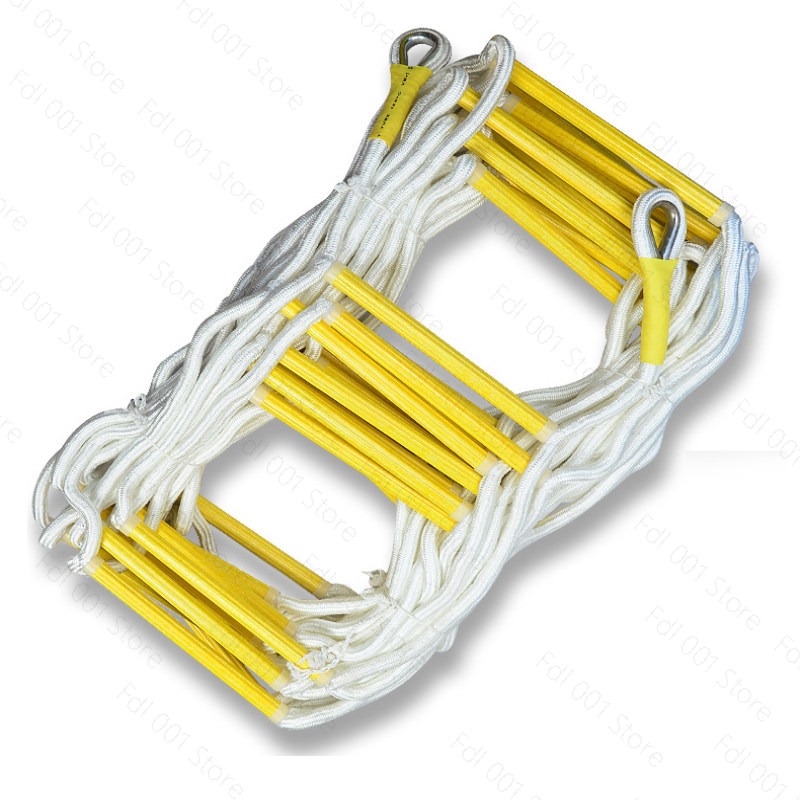 Fire Escape Ladder - บันไดเชือกกู้ภัย 15 เมตร บันไดหนีไฟชั้น 3-4 บันไดฉุกเฉินเพื่อความปลอดภัยในการทำงาน