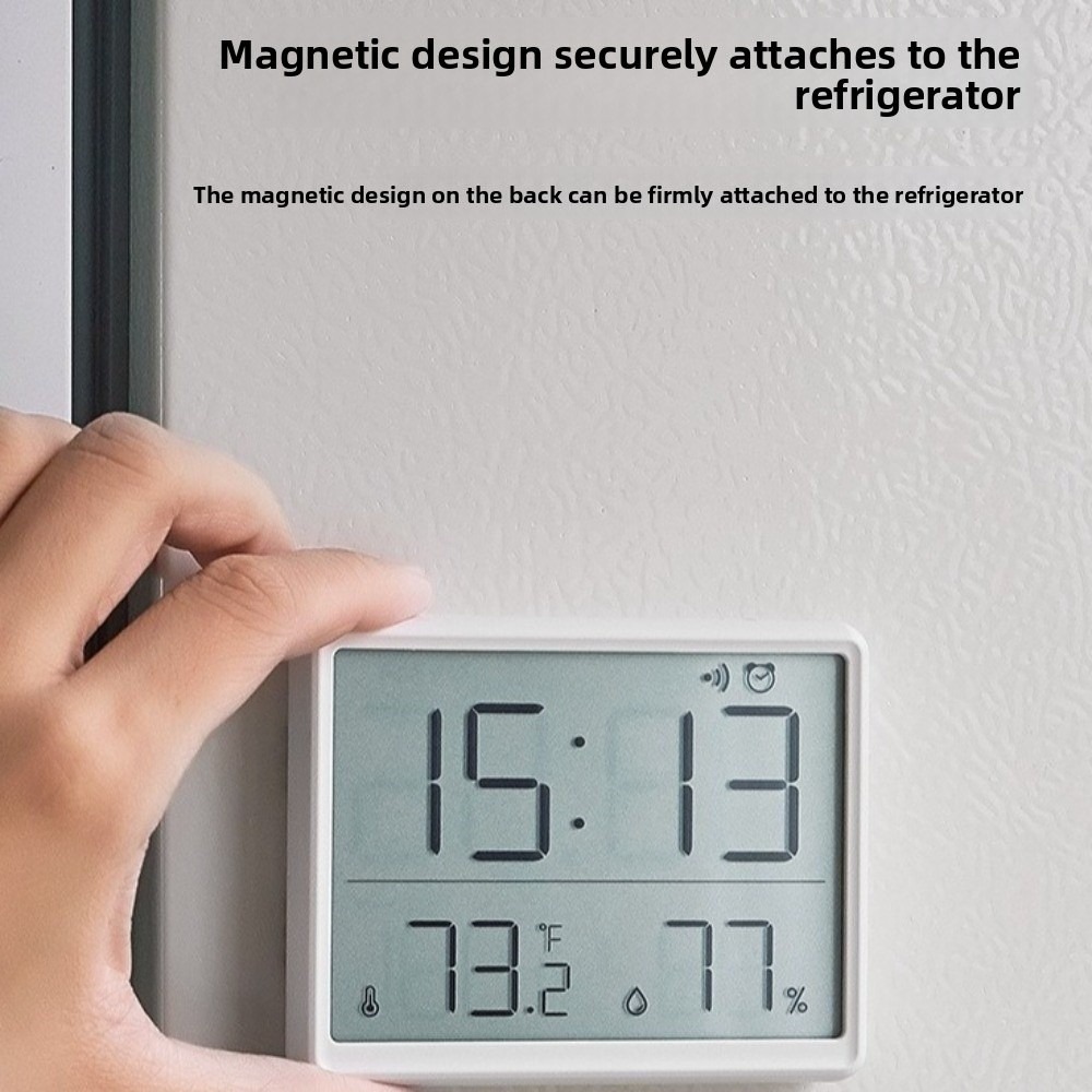 Pool Alarm Float - นาฬิกาแขวนแม่เหล็ก หน้าจอ LCD ขนาดใหญ่ นาฬิกาปลุกดิจิตอลบางเฉียบ จอแสดงผลดิจิตอล