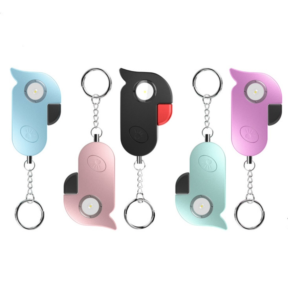 Personal Alarm Keychain - พวงกุญแจสัญญาณกันขโมยรูปนกแบบพกพา เสียงดัง กันน้ำ สำหรับป้องกันตัวผู้หญิง