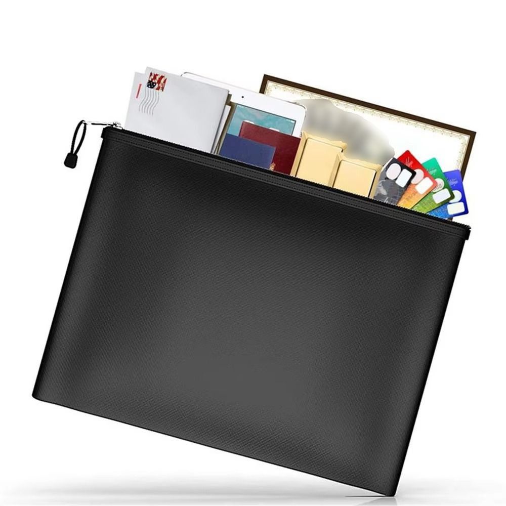 Fire Safe Document - กระเป๋าเก็บเอกสารกันไฟทนความร้อนสูงพร้อมซิป ทรงสี่เหลี่ยม ป้องกันไฟ 4 ขนาด ใช้งานได้หลากหลาย