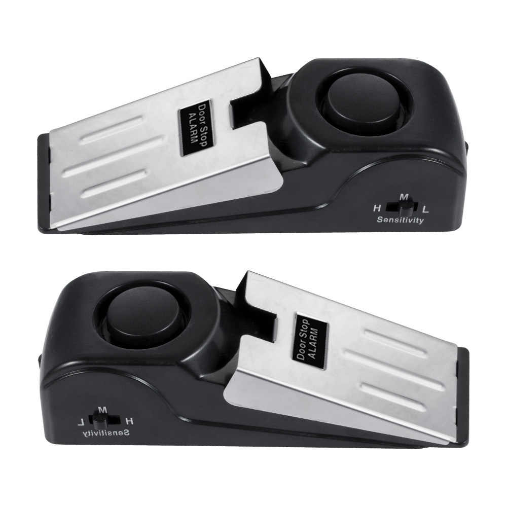 Door Stop Alarm - 2pcs ประตูหยุดนาฬิกาปลุกสําหรับ Home Hotel 120dB เสียงดังประตู