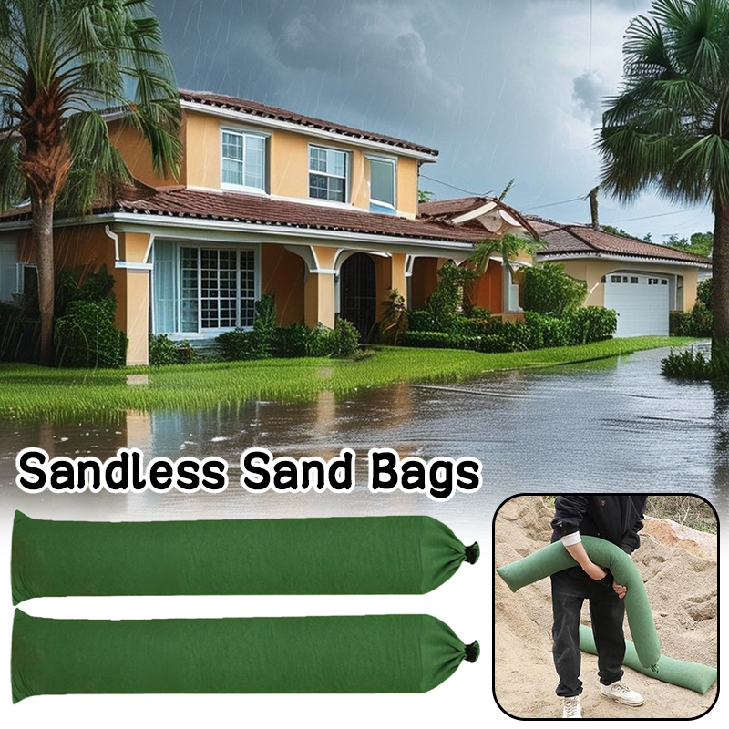 Flood Barrier Bag - 2 ชิ้นถุงทรายไร้ทรายป้องกันการควบคุมน้ําท่วมน้ําเปิดใช้งานอุปสรรคน้ําท่วมสําหรับประตูบ้านทางเลือกกระสอบทรายป้องกันฝน