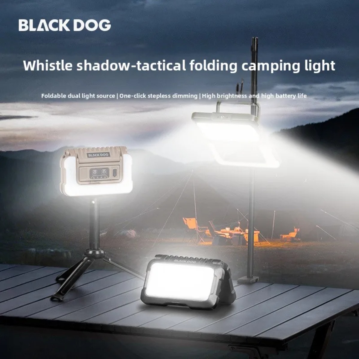 Power Outage Light - ไฟฉายแบตเตอรี่สำหรับตั้งแคมป์ Blackdog ใช้ในกรณีไฟดับ ใช้ในบ้าน ใช้ภายนอกอาคาร ใช้ในเต็นท์