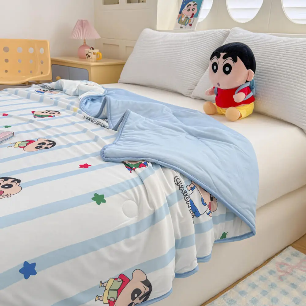 Fire Blanket Kitchen - ผ้าห่มลายการ์ตูนชินจังน่ารักสำหรับฤดูร้อน ใช้ในบ้าน งีบหลับได้ ใช้ในออฟฟิศ ของขวัญ ซักเครื่องได้