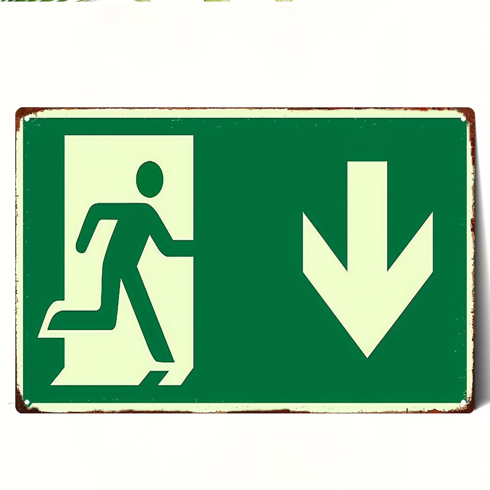 ป้ายเหล็กโลหะวินเทจ 2 มิติ |   - Emergency Exit Sign บทวิจารณ์และราคา