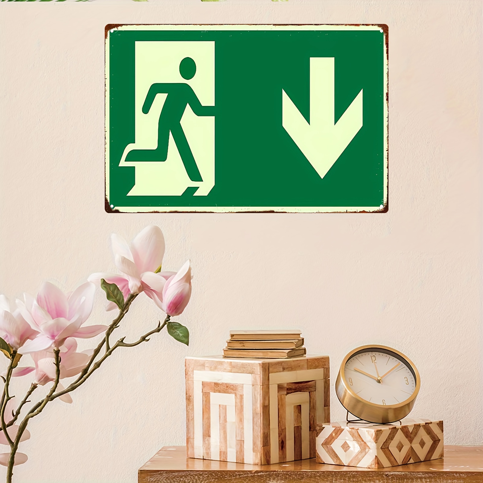 ป้ายเหล็กโลหะวินเทจ 2 มิติ |   - Emergency Exit Sign บทวิจารณ์และราคา