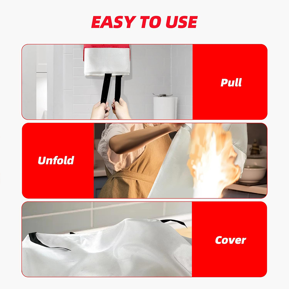 Fire ผ้าห่ม 2 แพ็ค 2*2 m/1.5*1 - Fire Blanket Kitchen บทวิจารณ์และราคา