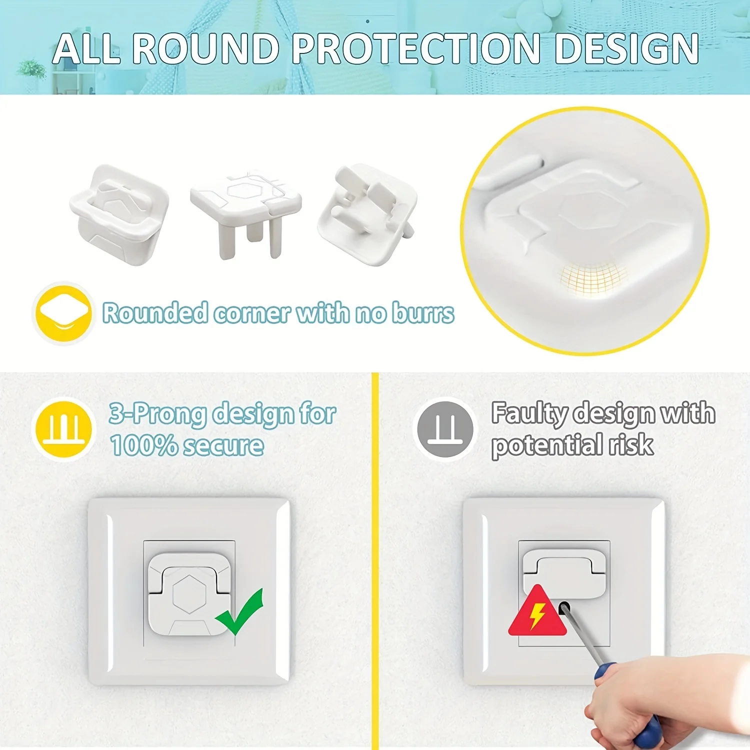 ฝาครอบปลั๊กไฟป้องกันเด็ก 1-20  - Outlet Cover Baby บทวิจารณ์และราคา