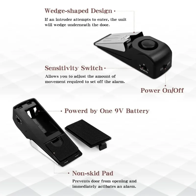 ZEXEF mini การรักษาความปลอดภัย - Door Stop Alarm บทวิจารณ์และราคา