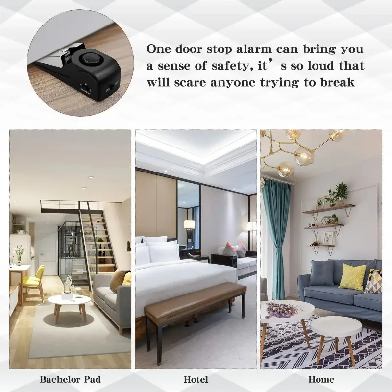 ZEXEF mini การรักษาความปลอดภัย - Door Stop Alarm บทวิจารณ์และราคา