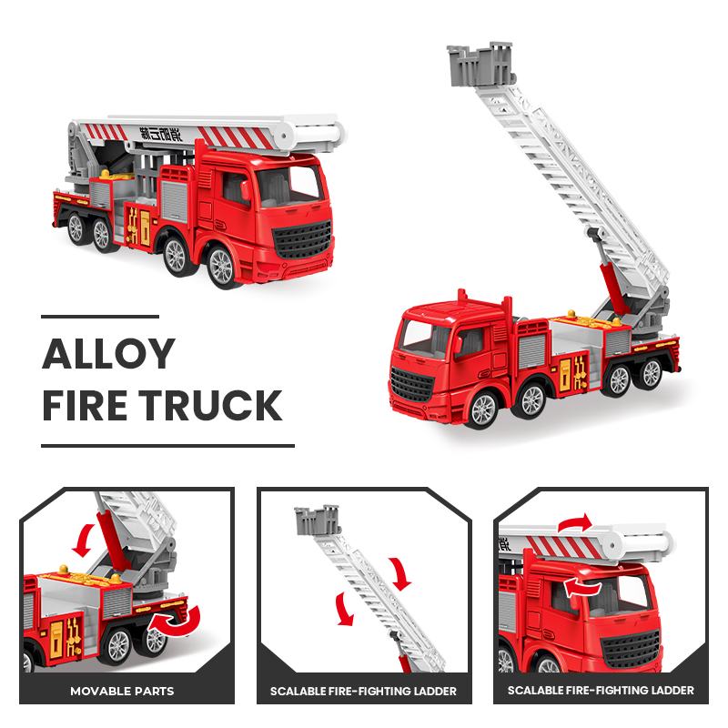 1:55 Diecast Fire รถบรรทุกจําล - Fire Escape Ladder บทวิจารณ์และราคา