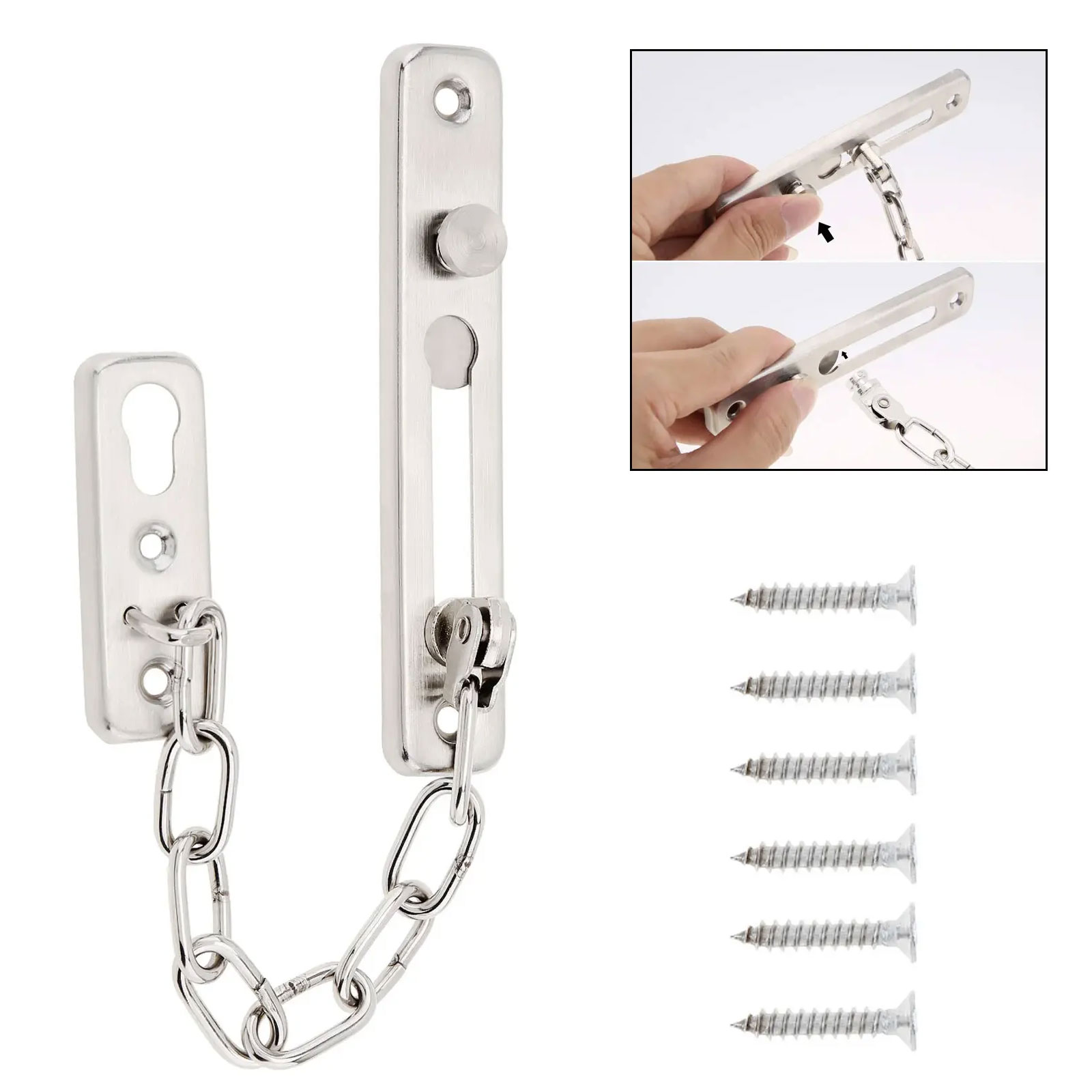 ตัวล็อคโซ่ประตูแบบแข็งแรง ปลอด - Security Chain Door บทวิจารณ์และราคา