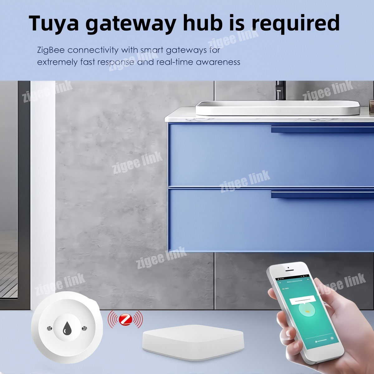 เซ็นเซอร์น้ำ ZigBee 3.0 เครื่อ - Water Alarm Sensor บทวิจารณ์และราคา