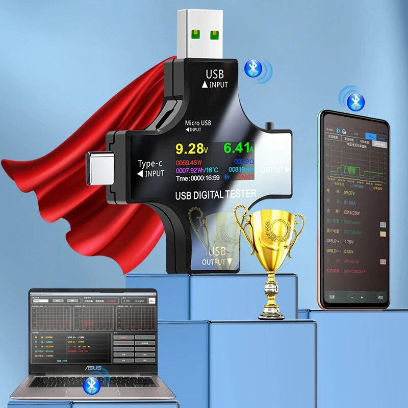 เครื่องทดสอบ USB DC Type-C PD  - Co Detector Plug บทวิจารณ์และราคา
