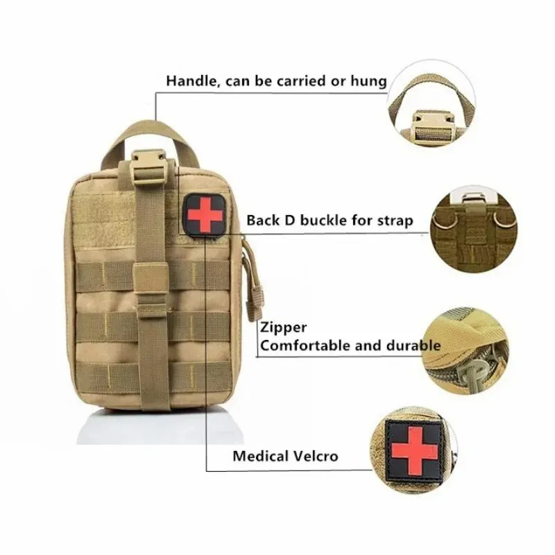 ยุทธวิธีชุดปฐมพยาบาลถุงแพทย์ฉุ - First Aid Bag Kit บทวิจารณ์และราคา