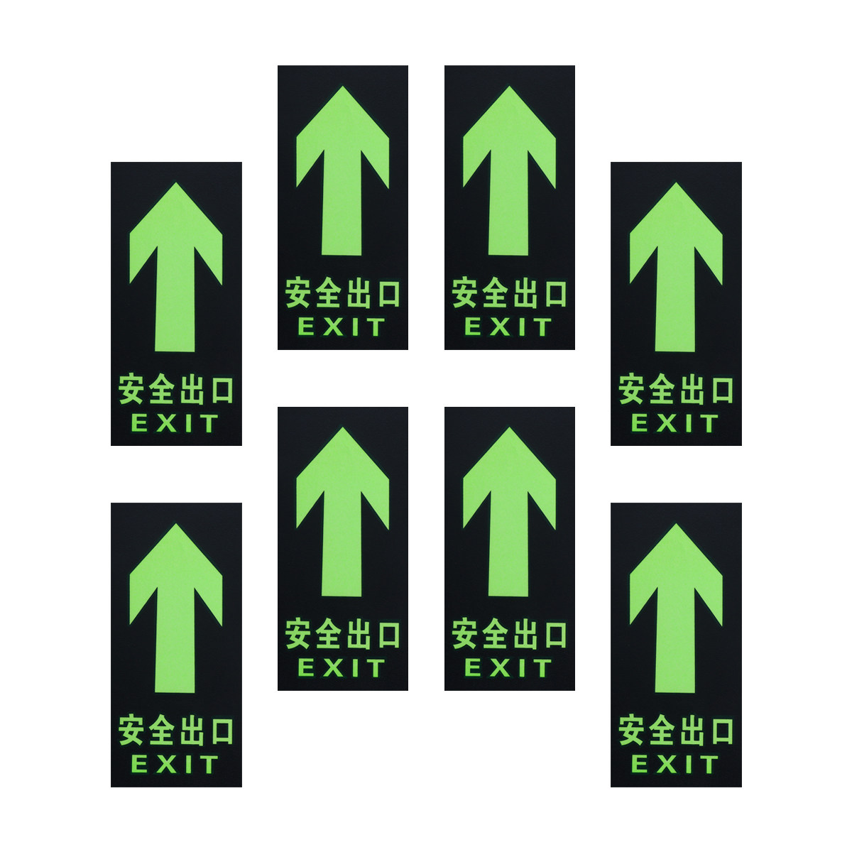 สติกเกอร์ติดผนังเรืองแสง 8 ชิ้ - Emergency Exit Sign บทวิจารณ์และราคา