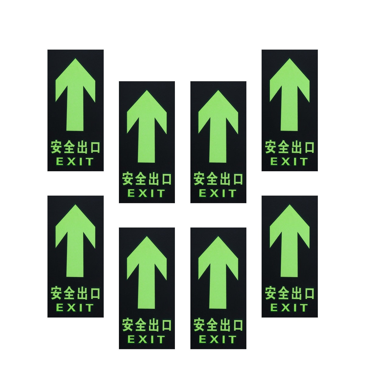 สติกเกอร์ติดผนังเรืองแสง 8 ชิ้ - Emergency Exit Sign บทวิจารณ์และราคา