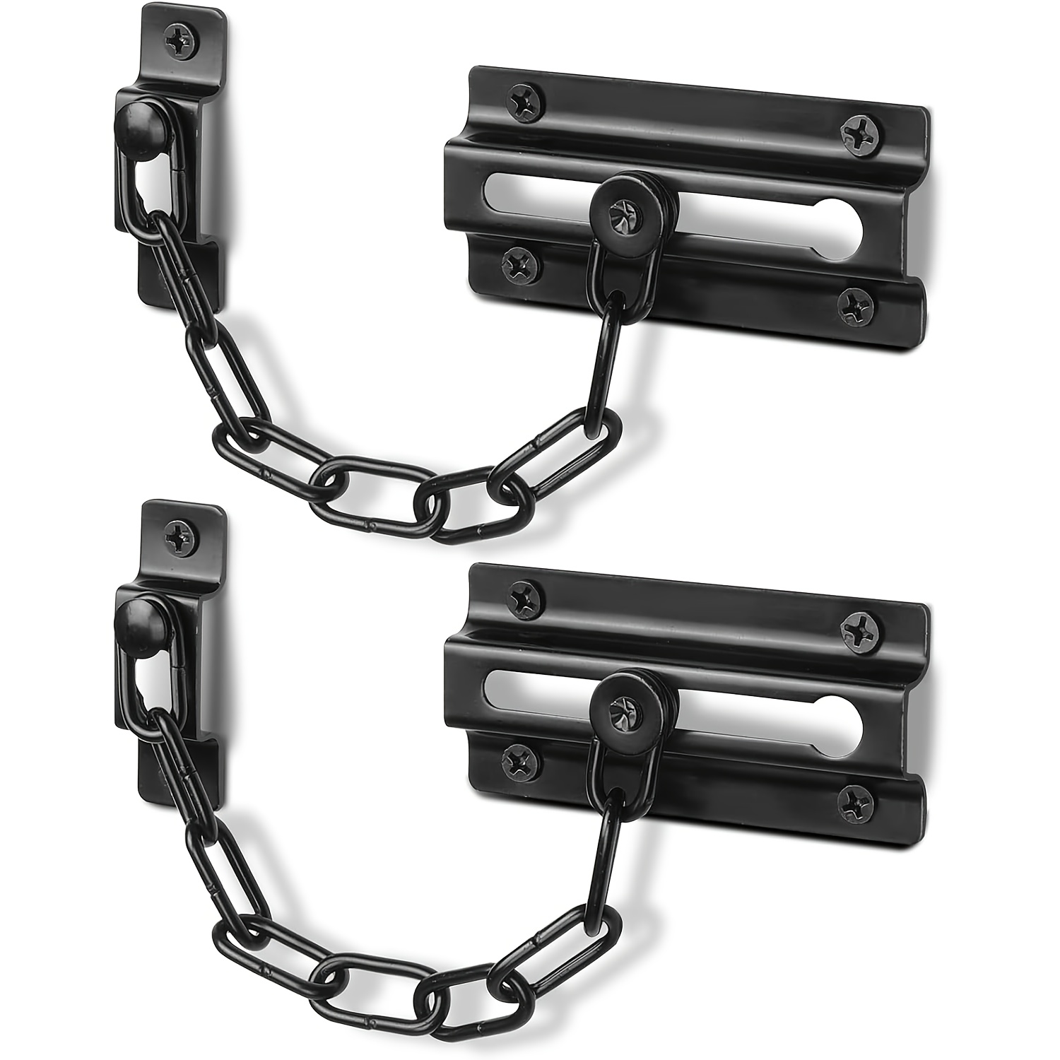 ชุดล็อคโซ่ประตู 2 ชิ้น สีดำ, โ - Security Chain Door บทวิจารณ์และราคา