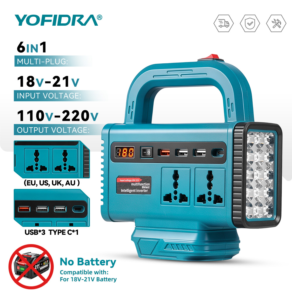 อินเวอร์เตอร์พกพา YOFIDRA 220V - Power Outage Light บทวิจารณ์และราคา