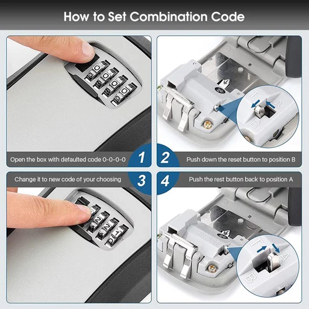ติดผนังกล่องเก็บกุญแจแบบพกพากล - Lockbox Key Secure บทวิจารณ์และราคา