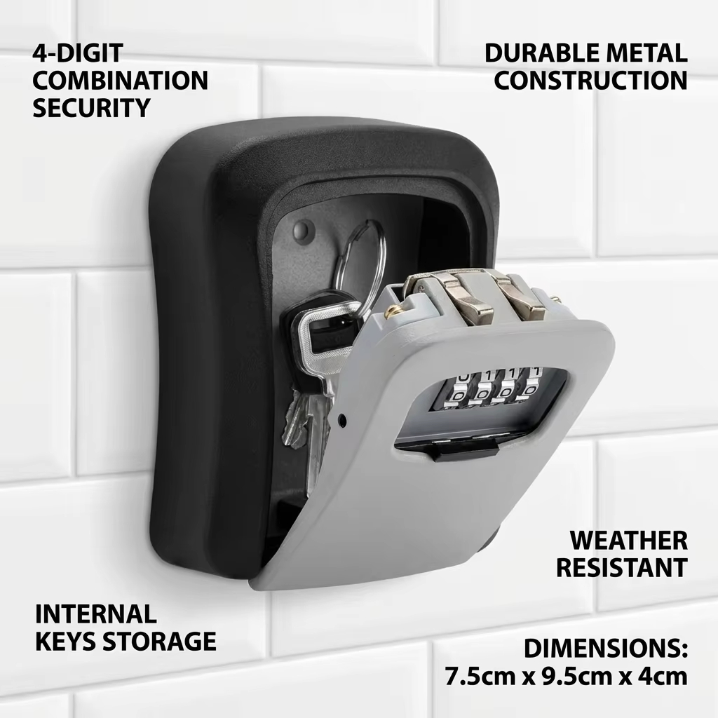 กล่องเก็บกุญแจติดผนังพร้อมรหัส - Lockbox Key Secure บทวิจารณ์และราคา