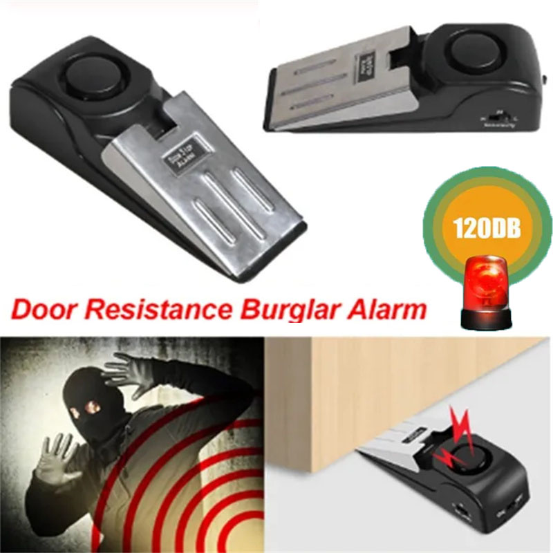 120dB ไร้สายกันขโมยบล็อกสัญญาณ - Door Stop Alarm บทวิจารณ์และราคา