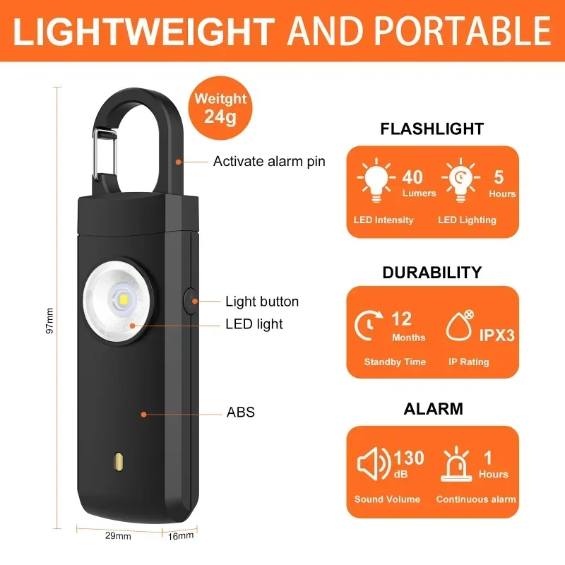 ไฟฉาย LED ป้องกันตัวแบบพวงกุญแ - Personal Alarm Keychain บทวิจารณ์และราคา