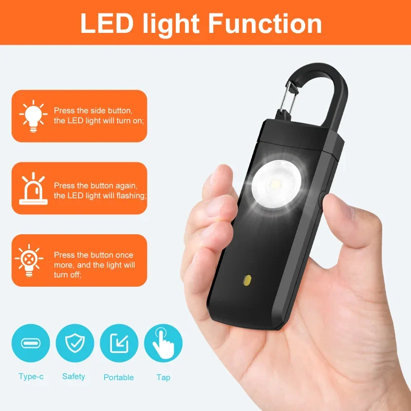 ไฟฉาย LED ป้องกันตัวแบบพวงกุญแ - Personal Alarm Keychain บทวิจารณ์และราคา