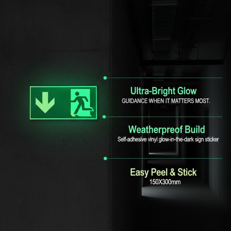 สติกเกอร์ป้ายบอกทางหนีไฟฉุกเฉิ - Emergency Exit Sign บทวิจารณ์และราคา