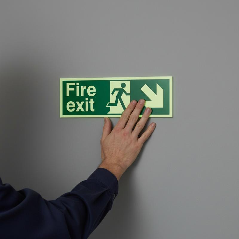 สติกเกอร์ป้ายบอกทางหนีไฟฉุกเฉิ - Emergency Exit Sign บทวิจารณ์และราคา