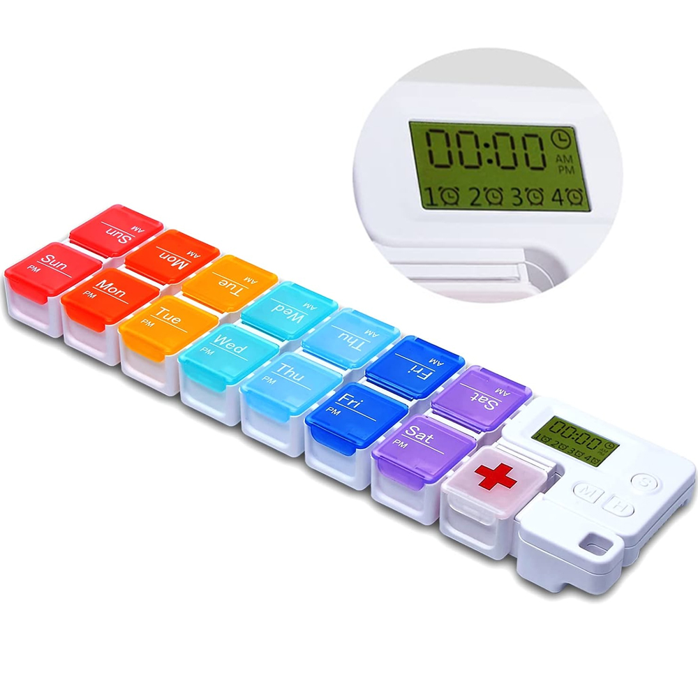 7 วัน Pill Organizer พร้อมเตือ - Medicine Cabinet Lock บทวิจารณ์และราคา